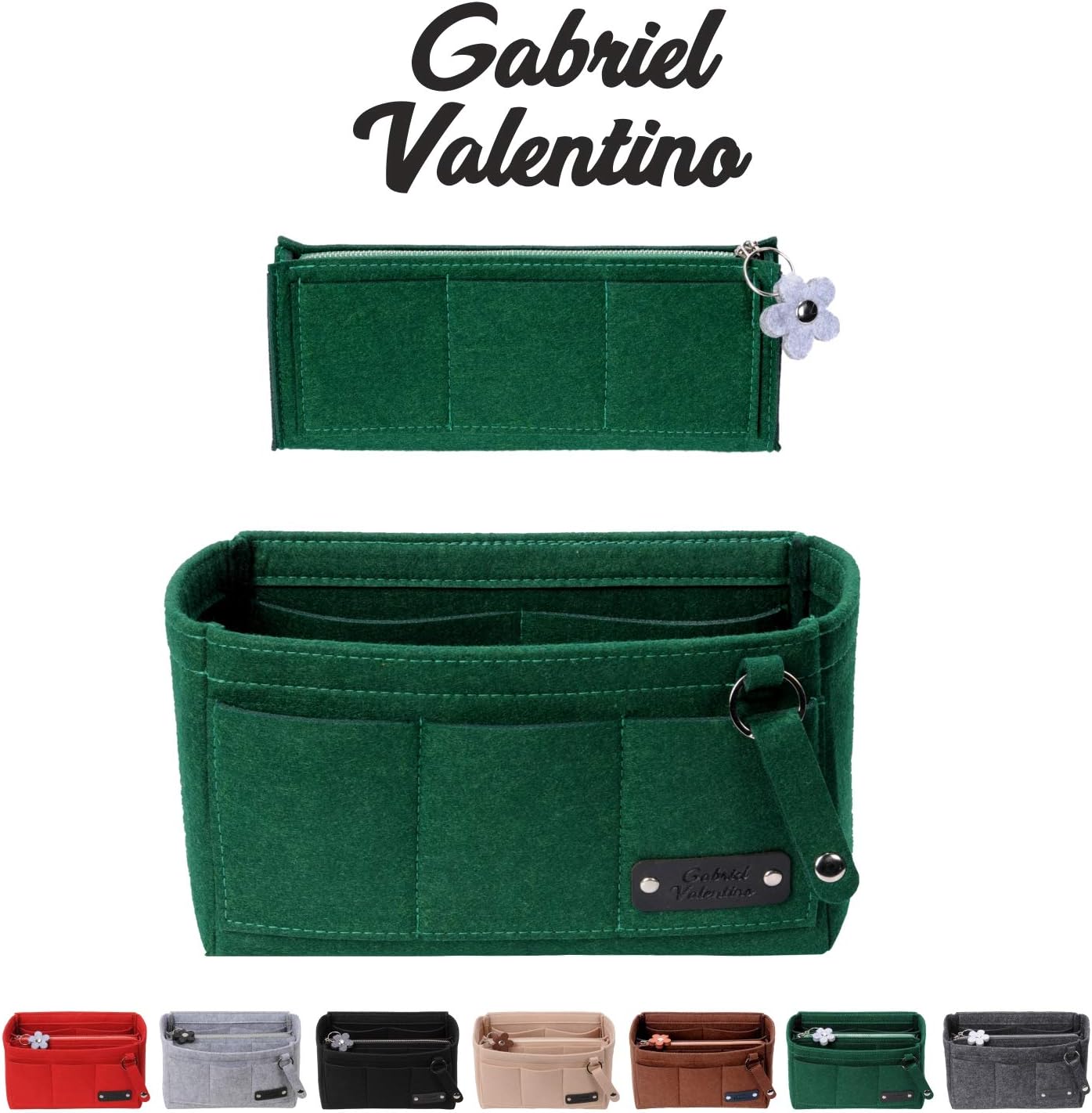Purse Organizer Insert | Bag Organizer Insert | Felt Insert Handbag Organizer | Fits Neverfull - Speedy & Tote Bags | Green |