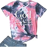 LOOKFACE Womens God is Still T Shirt Comfy Tops Graphic Tees