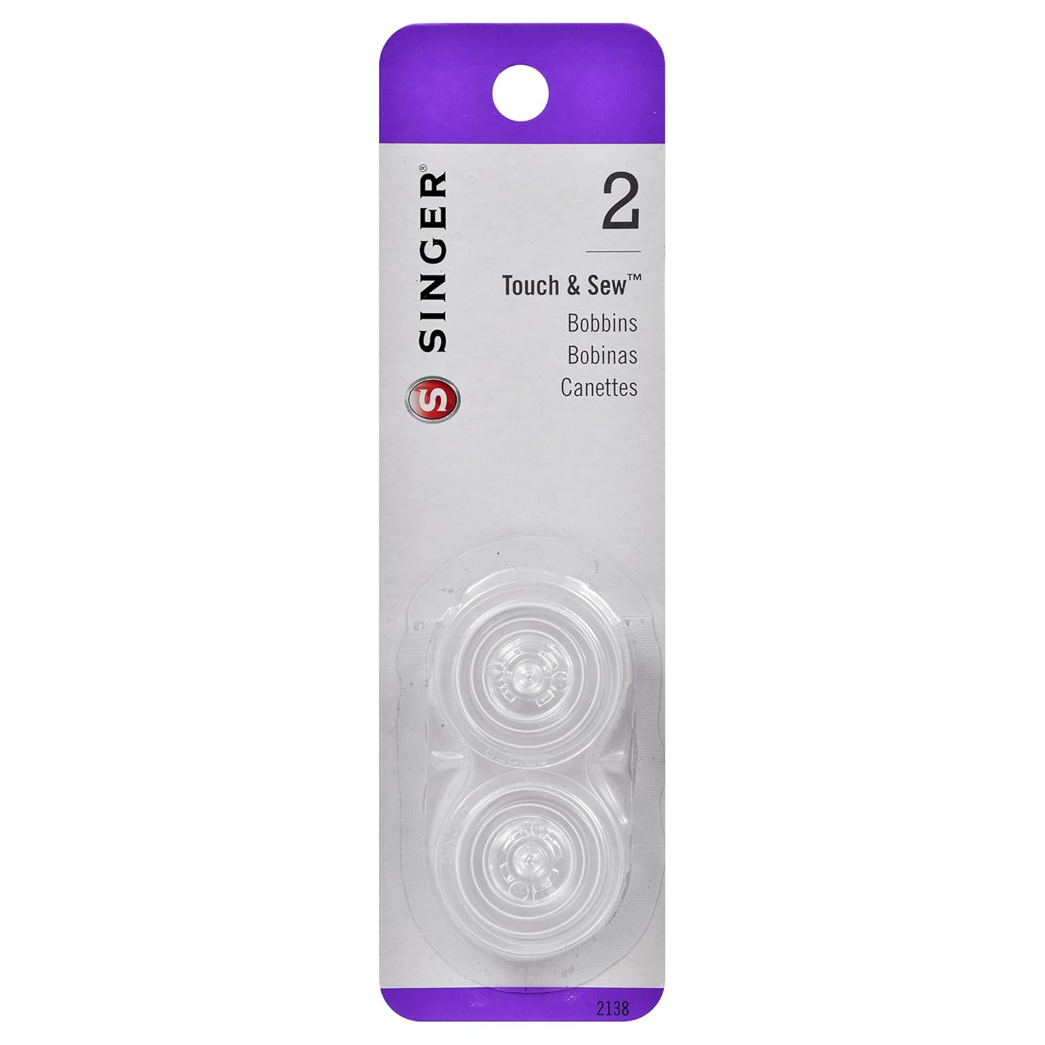 Singer Bobbins Touch and Sew Transparent, 2Count