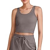 G4Free Workout Tank Tops for Women Slim Fitted U Neck Ribbed Athletic Gym Yoga Cropped Tanks Summer Casual