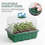 YAUNGEL Seed Trays with Grow Light 4 Pack Propagator with Timing Controller view 5