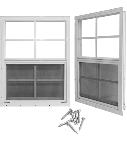 34x28in Horizontal Sliding Window, White 86x71cm Household