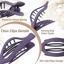 French Flat Hair Clips for Women - 6Pcs Flat Hair