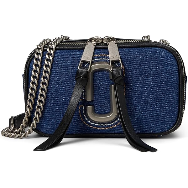 Marc Jacobs The Quilted Denim Softshot, Light Wash Indigo