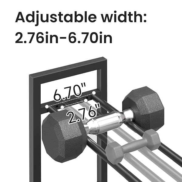 3 TIER DUMBBELL RACK, WEIGHT RACK FOR HOME GYM, 390 LB CAPACITY