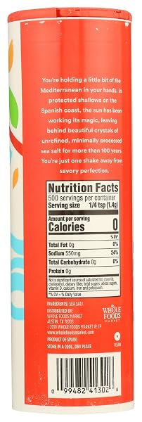 365 BY WHOLE FOODS MARKET, SEA SALT COARSE, 24.7 OZ