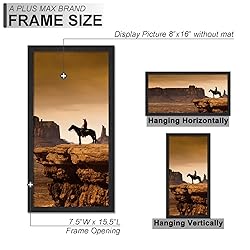 A PLUS MAX 8x16 Picture Frame, Black Engineered
