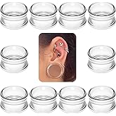 Yaalozei 6G-30MM Hollow Acyrylic Gauges for Ear Saddle Plugs Gauges Tunnel Expanders Stretcher Double Flared Flesh Piercings Body Jewelry Set for Women Men