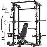 Major Fitness Drone3 Smith Machine, All-in-One Home Gym Power Rack | with Cable Crossover, Pull-Up Bars, T-Bar &amp; Squat Station, Heavy-Duty Full-Body Workout for Strength Training