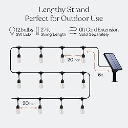 Brightech Ambience Pro 27 Ft Solar Powered Outdoor