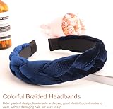 DRESHOW Velvet Braided Headbands for Women Criss Cross Elastic Hair Hoop view 5