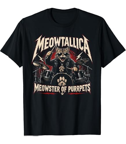 Meowtallica 猫Tシャツ　サイズL Amazon.com: Meowtallica Master Of Kittens T Shirt Funny Gift T