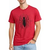 Marvel Mens Graphic Tees Short Sleeve Crewneck Cotton T-Shirts | Officially Licensed, Superhero Allover Print Graphic Tees, Soft Comfortable Fabric for Everyday Fit, , Great Gift for Fans
