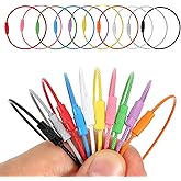 Wire Key Ring, 20 Pcs Metal-Wire Keychains 1.5mm Stainless Steel Wire Keychain 6inch Colored Coated Keychain Cable Loops Connecter for Keyrings, Luggage Tags, Key Tags, Kitchen Utensils