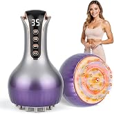 VEZURZO 4-in-1 Lymphatic Drainage Massager &amp; Anti-Cellulite Massage Tool, 35-Levels Facial Massager for Skin Smoothing &amp; Silhouette Refining &amp; Relaxation, Portable for Stomach, Thighs, Arms and Legs
