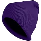 NYFASHION101 Unisex Plain Blank Long Knitted Cuff Beanie Cap