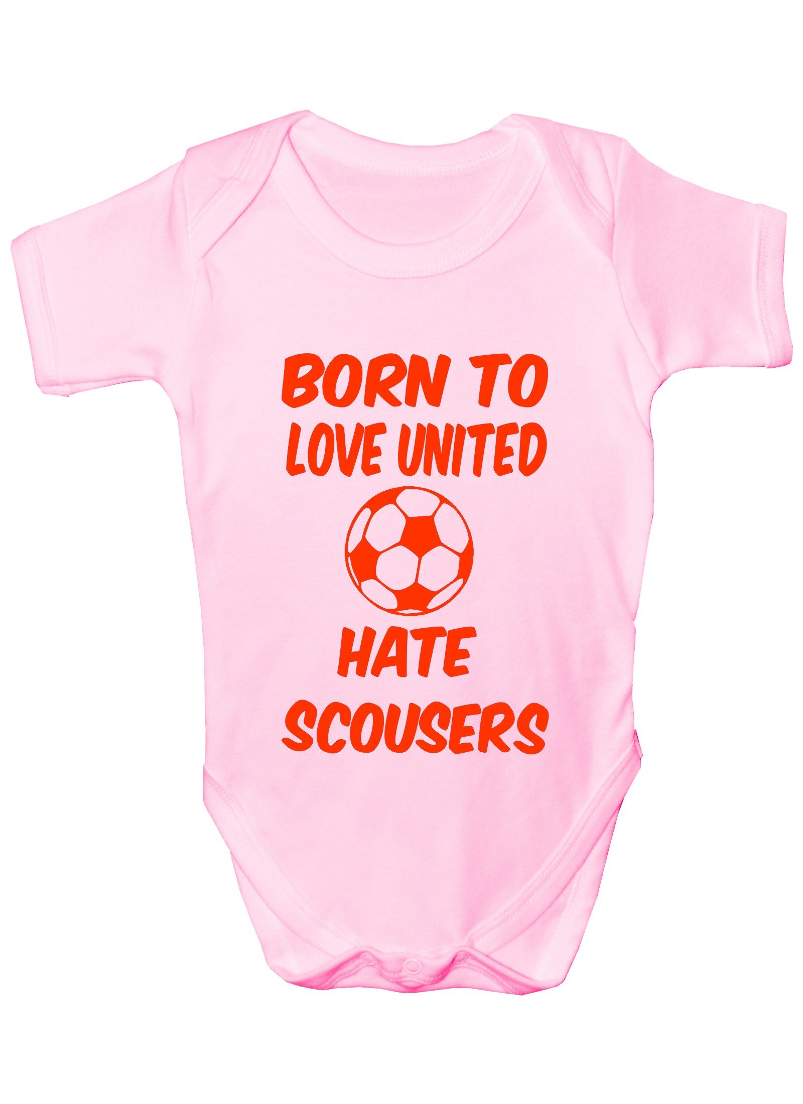 Print4U Love United Hate Scousers ~ Babygrow~Babies Gift Boy/Girl Vest Babies Clothing 0-3 pink