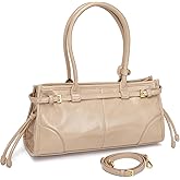 P. Atelier Women’s Shoulder Bag – Structured, Soft Faux Leather Crossbody Purse, Medium Capacity, Detachable Long Strap | Soft, Zipper Closure