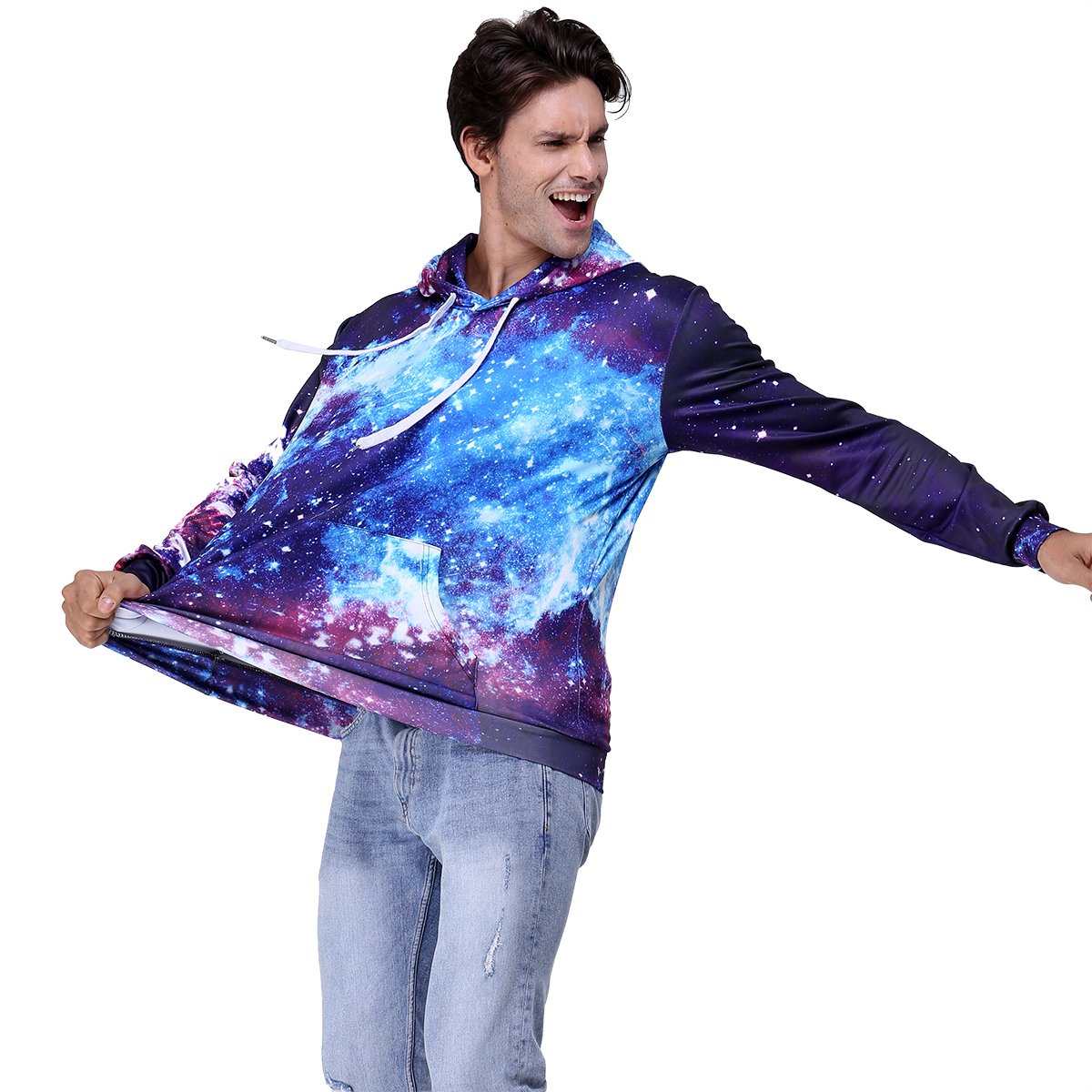 Youvimi Unisex 3d Printed Drawstring Pockets Pullover Sweatshirt Hoodie Hooded Sweatshirt