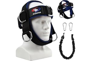 ARCHEREST Fitness Neck Head Harness Trainer, Adjustable Chin Strap and Head Harness Strength, Neoprene Neck Exerciser for Weight Lifting, Home and Gym Use