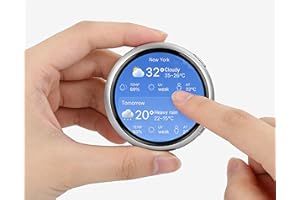 ESP32-S3 1.75inch AMOLED Round Touch Display Development Board, 466 × 466 Resolution, Aluminum Alloy Case, Dual Microphones A