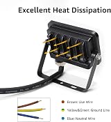 Lepro 20W LED Floodlight Outdoor 1700LM IP65 Daylight White Pack of 2 view 4
