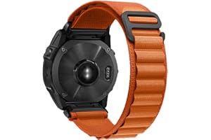 RoYiio Nylon Sport Band for Garmin Fēnix/Epix/Quatix/MARQ Series/Descent Series/D2 Series/Enduro/Tactix, Comfortable Breathable, Tough Replacement Strap with G-hook for QuickFit 22 mm / 26 mm