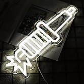 JFLLamp Spark Plugs Neon Signs for Wall Decor Neon Lights for Bedroom Led Business Signs Suitable for Garage Car Stores Christmas Birthday Party 5V Power Adapter, 15.7 * 5.9 Inch(White)