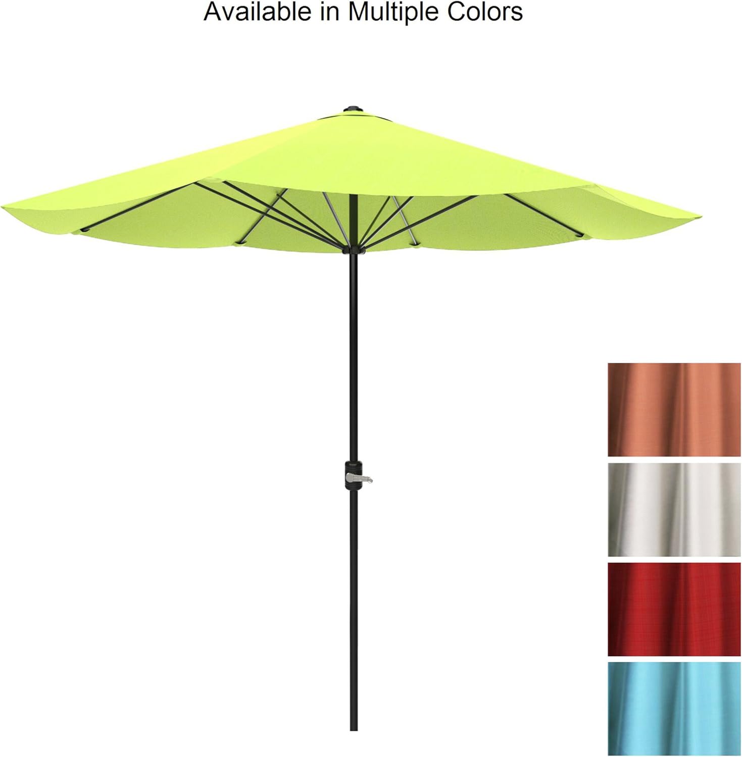 Blue 10 Ft Pure Garden Patio Umbrella Porch Shade With Easy Crank And Auto Tilt Outdoor Table Umbrella For Deck Backyard Poolside Balcony Umbrellas Patio Furniture Accessories