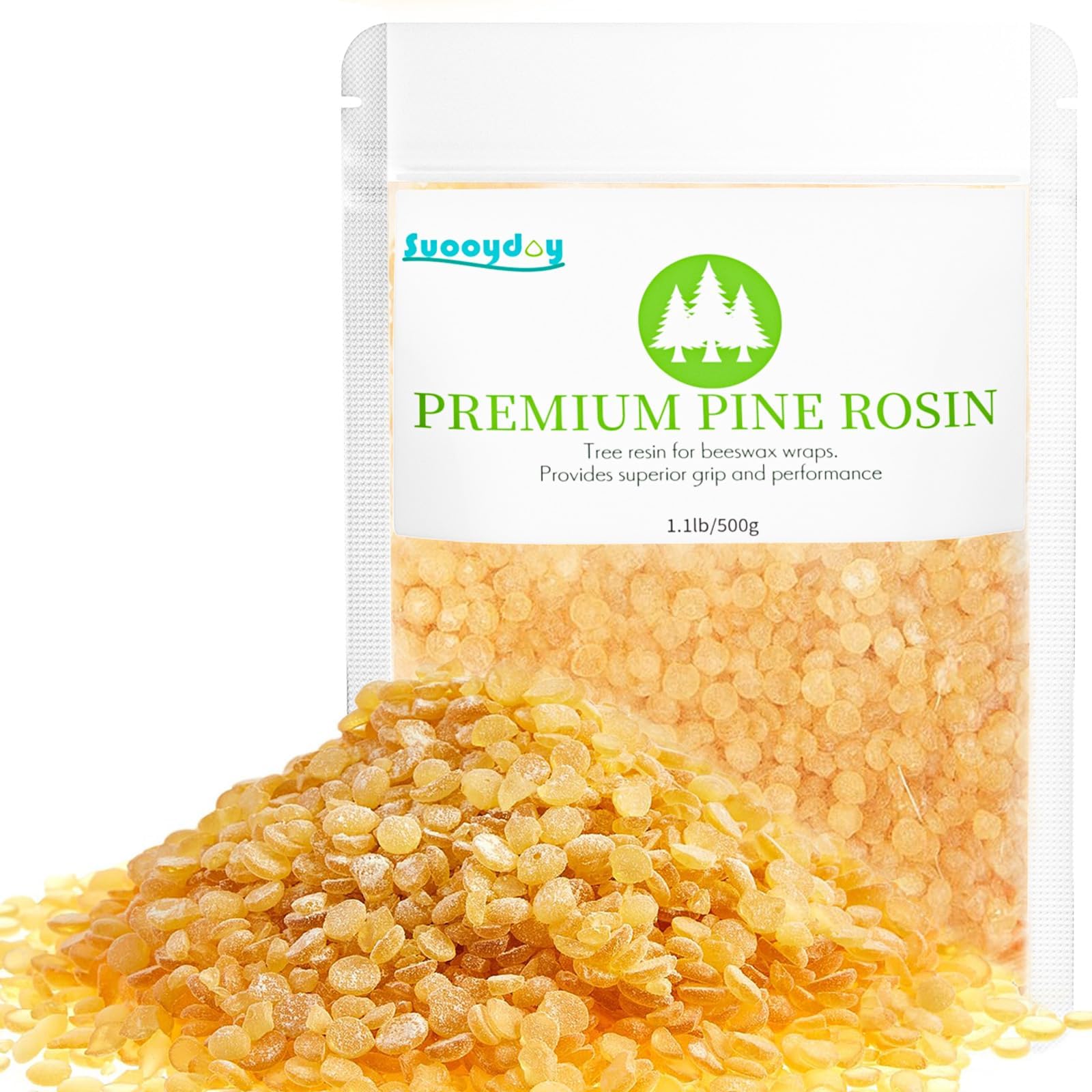 Photo 1 of 1.1 Pound Pine Resin Natural Pine Resin for Beeswax Wraps Food Grade Good Grip and Performance Ideal for Musicians Athletes Dancers and DIY Projects (1.1, Pounds)