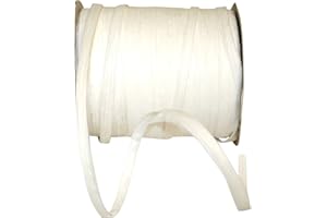 Reliant Ribbon 25124-030-01C Paper Raffia Ribbon, 1/4 Inch X 100 Yards, White