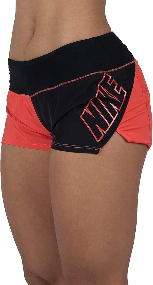 Amazon.com: Nike Women's NSW Crew Running Training Shorts Ember Glow/Black: Clothing