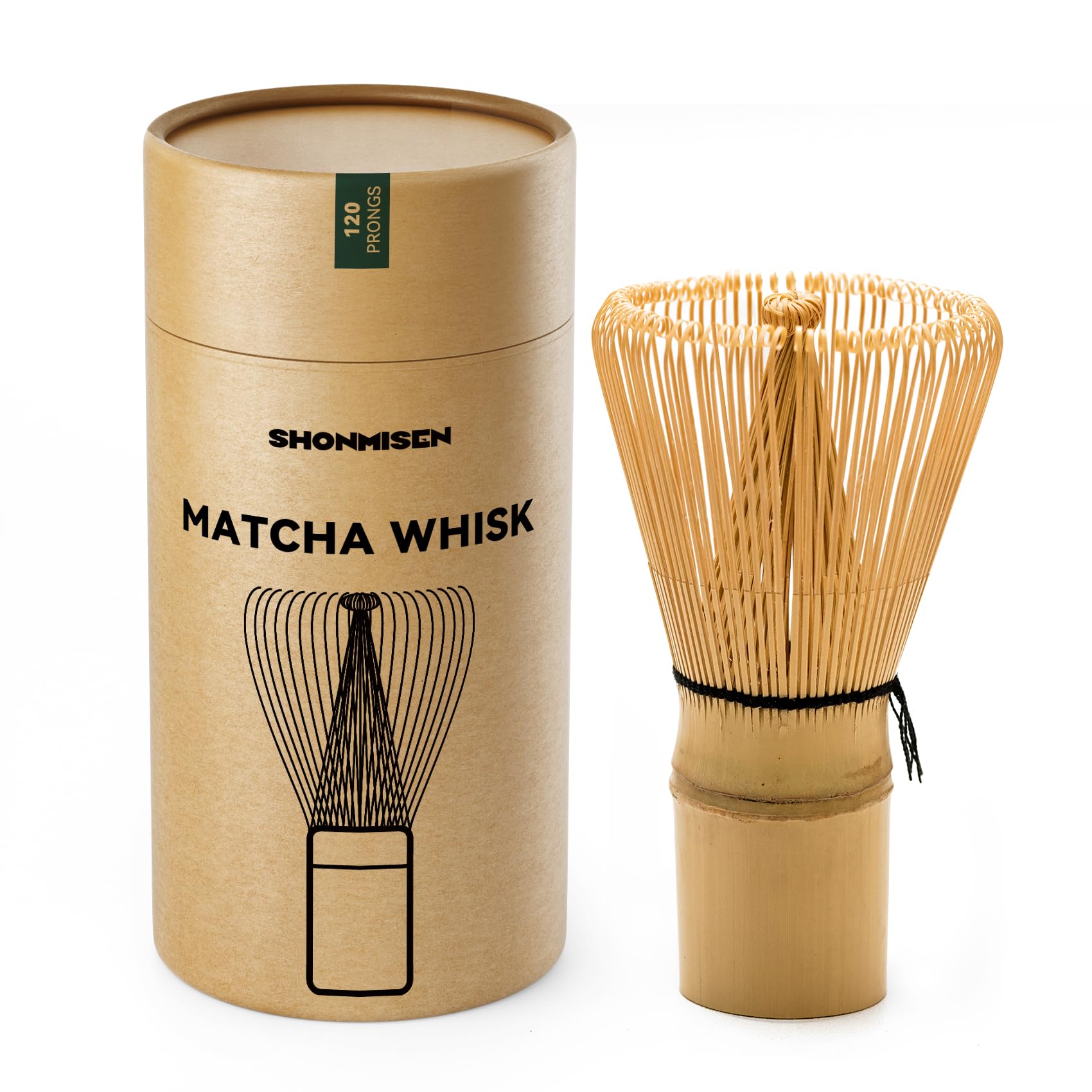 Photo 1 of Bamboo Matcha Whisk 80/100/120 Prong, Traditional Japanese Chasen Matcha Stirrer -Authentic Japanese Bamboo Whisk For Matcha Tea (120prongs)