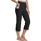 Willit Women's Yoga Capris Pants High Waist Leggings Crop Straight Leg Athletic Exercise Workout Capris 21"