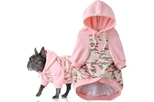 Pet Passion 100% Organic Cotton and Recycled Poly Dog Hoodie Pet Coat for Small, Medium and Large Dogs | Rocky II, Pink Half 