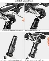 QWORK Bike Stem Riser 124mm 1-1/8 for Aluminum Fork 28.6mm view 5