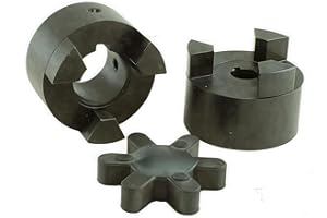 KBZ 1/2" to 7/8" L075 Flexible 3-Piece L-Jaw Coupling Set & Buna-N NBR Rubber Spider