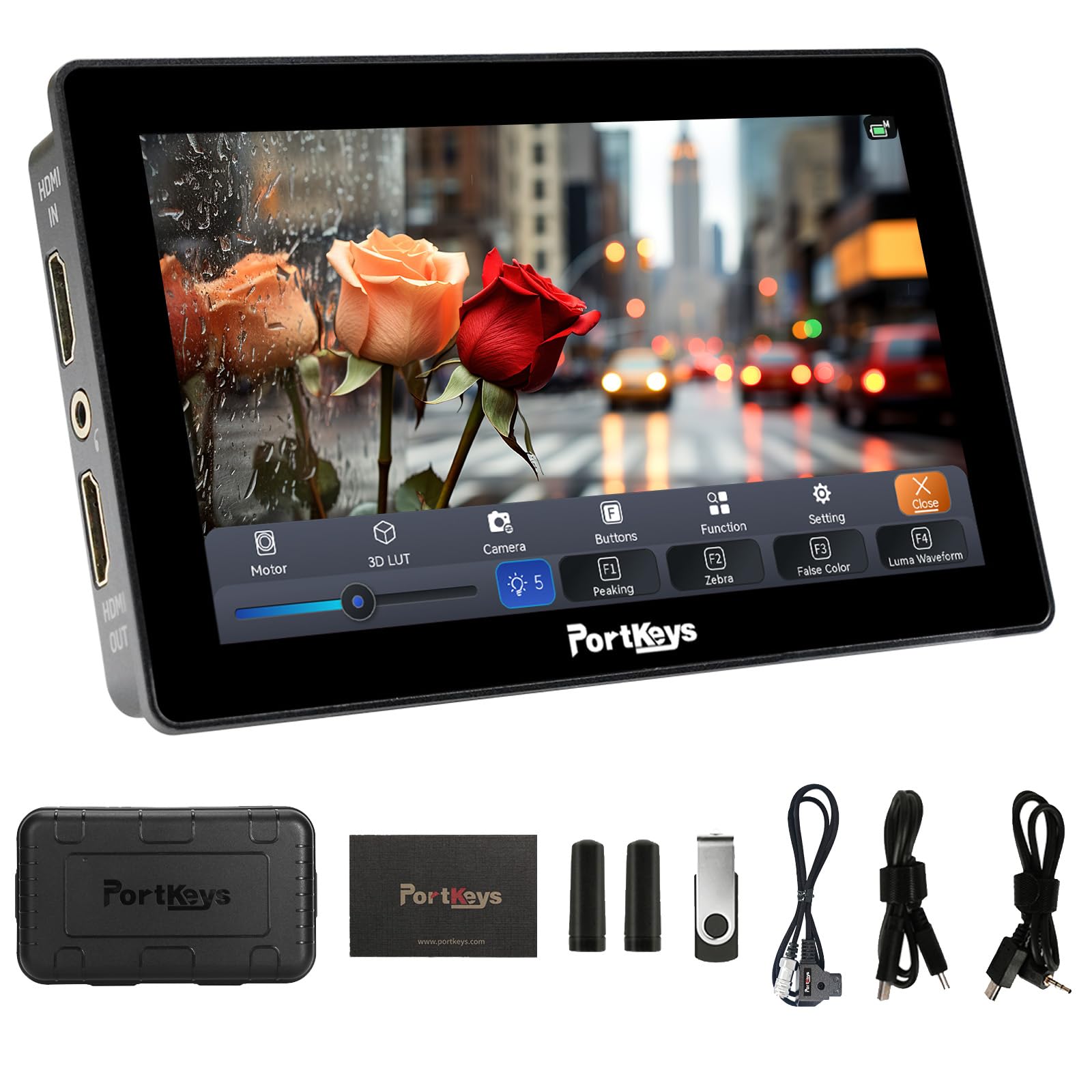 Photo 1 of Portkeys LH5P II 5.5" Camera Monitor Touch to Focus 2000nit Touchscreen 4K HDMI in/Out, for FX3 A7S III, R5 Mark II R6 Mark II, GH6 S5 II, Z8 Z9, DSLR Camera Field Monitor