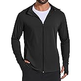 COOFANDY Men's UPF 50+ Sun Protection Lightweight Full Zip Hoodie Jacket Long Sleeve Fishing Hiking Performance Shirt