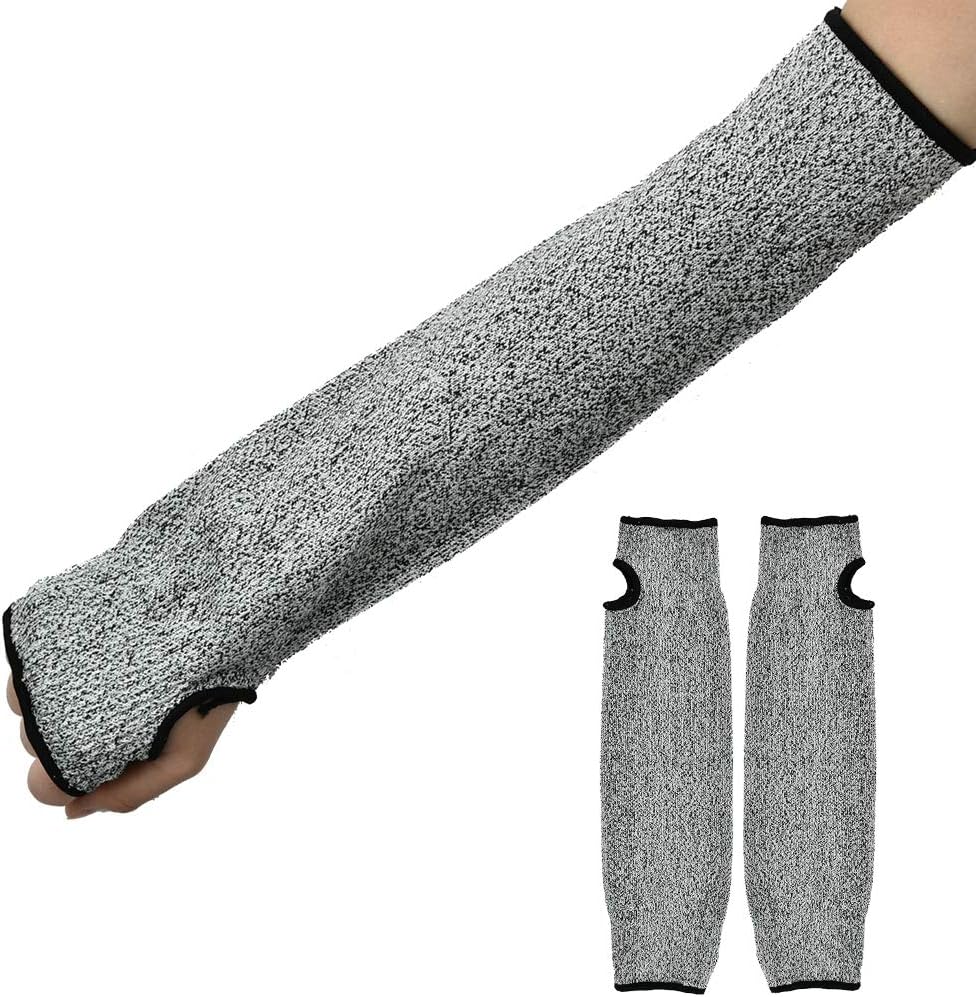 Arm Protection Sleeve, Safety Arm Protective Sleeve, HPPE Cut Resistant Anti-Abrasion Long Sleeve Work Gloves for Garden, Kitchen, Farm Work (1 Pair )(45cm) - Image 3