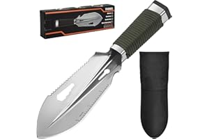 FULLLIT Backpacking Trowel Ultralight, Camping Shovel, Garden Trowel Hand Tool with Carrying Pouch for Hiking, Digging, Metal Detecting, Gardening Multitool Survival