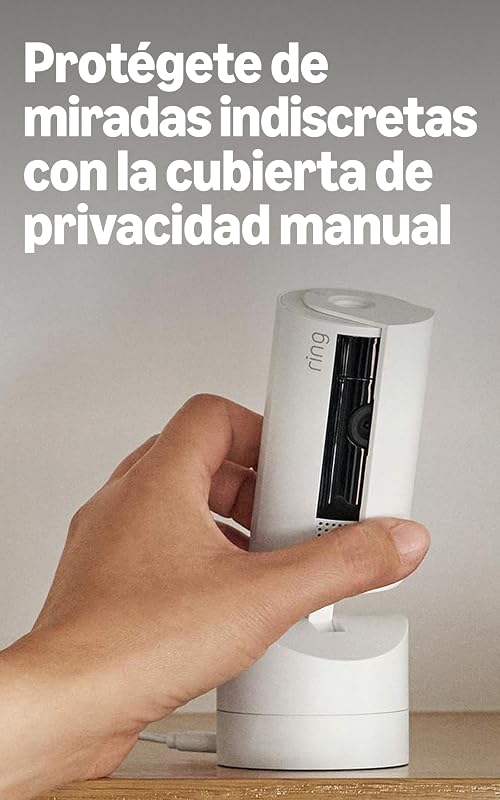 Cámara interior orientable Ring (Pan-Tilt Indoor Camera) | Cámara de seguridad con enchufe, para mascotas, orientable 360° en horizontal y 169° en vertical | Ring Protect gratis 30 días