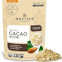Navitas Organics Cacao Butter, 8 Ounce — Organic, Non-GMO, Fair Trade, Gluten-Free