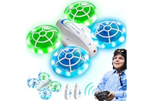 HAYI Mini Drone for Kids and Beginners, LED Quadcopter with Altitude Hold, 3D Flip, Headless Mode, 2 Batteries, Easy to Fly RC Drones, Kids Drone Toys for Boys Girls Adults Christmas Birthday Idea Gifts