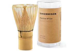SHONMISEN Bamboo Matcha Whisk, 120prong（80+80tines） Traditional Japanese Chasen for green Tea,Handcrafted Matcha Stirrer Wisk Mixer Brush