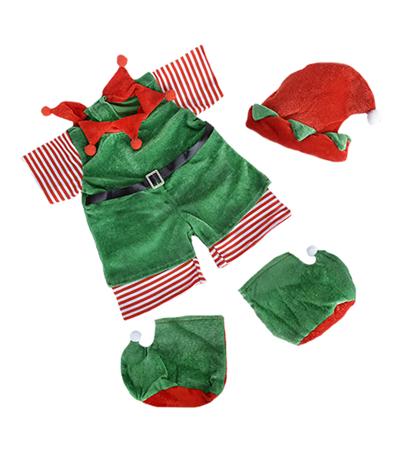 Christmas Elf with Christmas hat and Boots Teddy Bear Outfit (16")