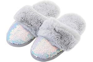 LseLom Girls Cute Slippers with Rubber Soles Kids House Slippers Indoor Outdoor Slippers for Toddlers Kids Memory Foam House Shoes for Little Girls