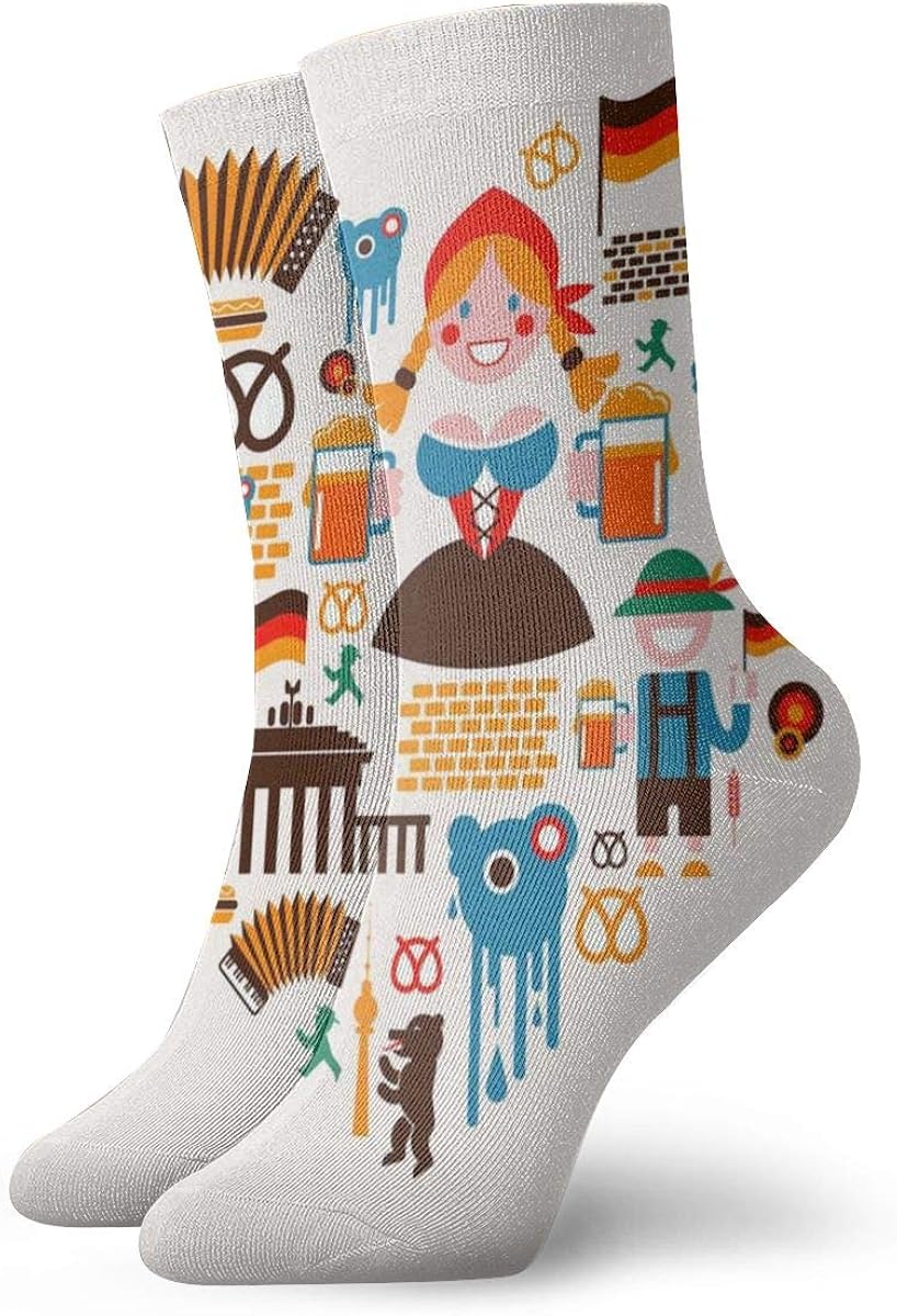 Travel To Germany Athletic Socks, Unisex MidCalf Socks