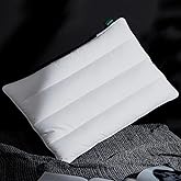 Three Geese Luxury Flat Thin Goose Feather Down Pillows Standard Size, 2.5" Height, 100% Cotton Cover, Medium Firm Hotel Collection Ultra Slim Thin Bed Pillows, Machine Washable, 18 x 26 Inches