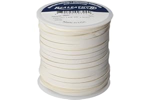 Silver Creek Leather Co Realeather Crafts White Deerskin Lace,1/8" x 50' Spool